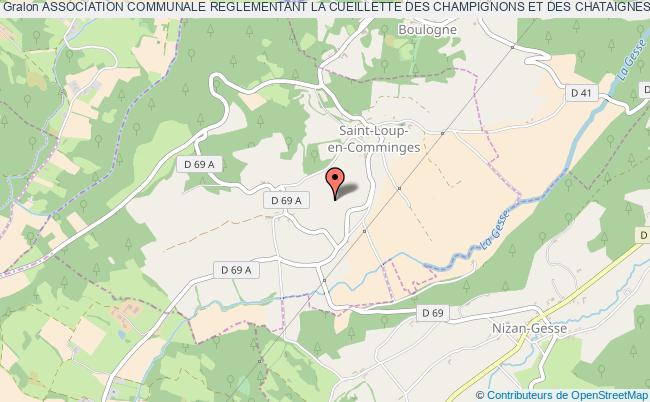 plan association Association Communale Reglementant La Cueillette Des Champignons Et Des Chataignes De Saint-loup-en-comminges Saint-Loup-en-Comminges