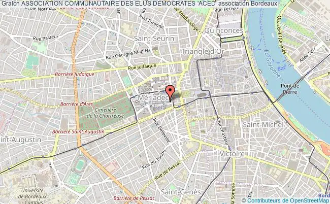 plan association Association Communautaire Des Elus Democrates 'aced' Bordeaux