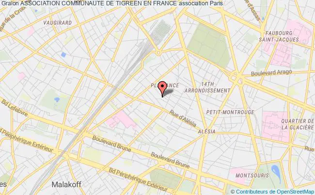 plan association Association Communaute De Tigreen En France Paris