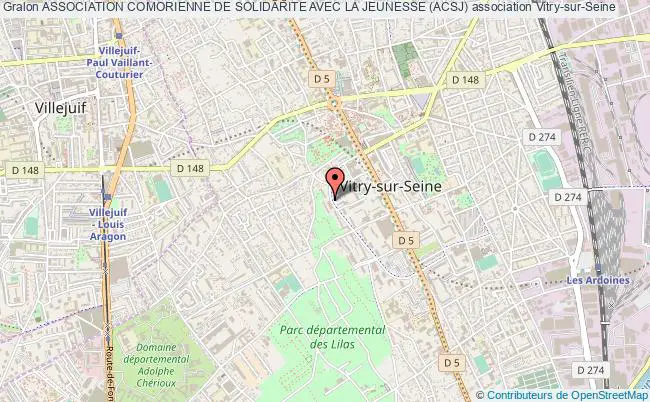 plan association Association Comorienne De Solidarite Avec La Jeunesse (acsj) Vitry-sur-Seine