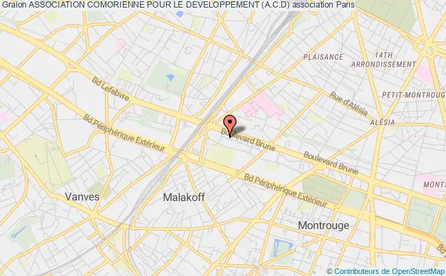 plan association Association Comorienne Pour Le Developpement (a.c.d) Paris
