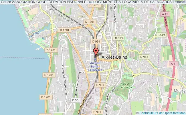plan association Association Confederation Nationale Du Logement Des Locataires De Saemcarra Aix-les-Bains