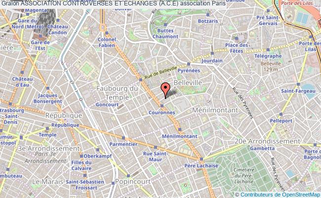plan association Association Controverses Et Echanges (a.c.e) Paris