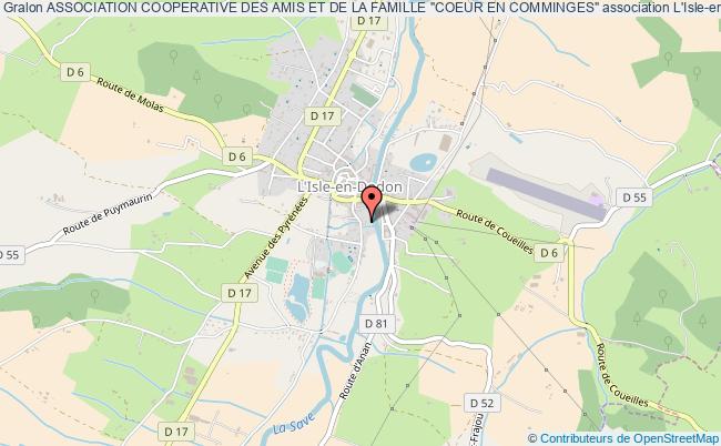 plan association Association Cooperative Des Amis Et De La Famille "coeur En Comminges" L'   Isle-en-Dodon