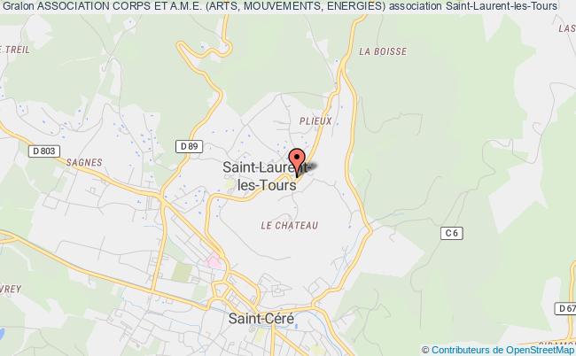 plan association Association Corps Et A.m.e. (arts, Mouvements, Energies) Saint-Laurent-les-Tours