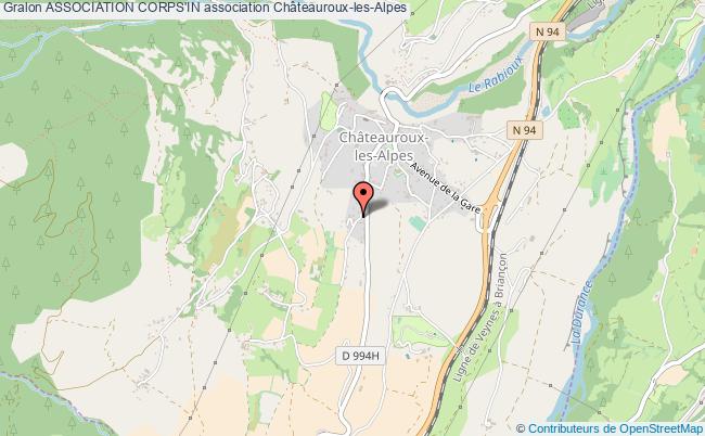 plan association Association Corps'in Châteauroux-les-Alpes