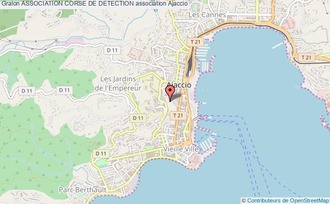 plan association Association Corse De Detection Ajaccio