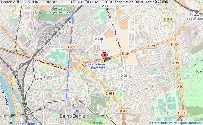 plan association Association Cosmopolite Tours Football Club Saint-Denis