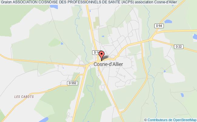 plan association Association Cosnoise Des Professionnels De SantÉ (acps) Cosne-d'Allier