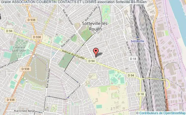 plan association Association Coubertin Contacts Et Loisirs Sotteville-lès-Rouen