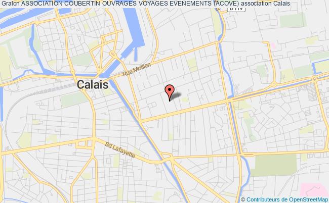 plan association Association Coubertin Ouvrages Voyages Evenements (acove) Calais