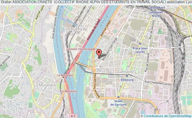 plan association Association Craets  (collectif Rhone Alpin Des Etudiants En Travail Social) Lyon