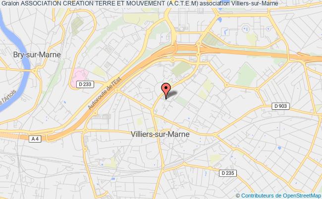 plan association Association Creation Terre Et Mouvement (a.c.t.e.m) Villiers-sur-Marne