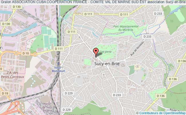 plan association Association Cuba Cooperation France - Comite Val De Marne Sud Est Sucy-en-Brie