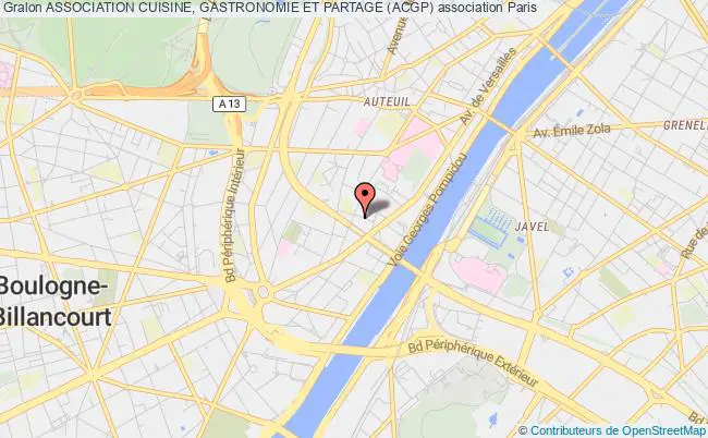 plan association Association Cuisine, Gastronomie Et Partage (acgp) Paris