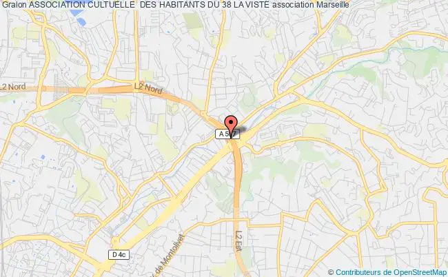 plan association Association Cultuelle  Des Habitants Du 38 La Viste Marseille