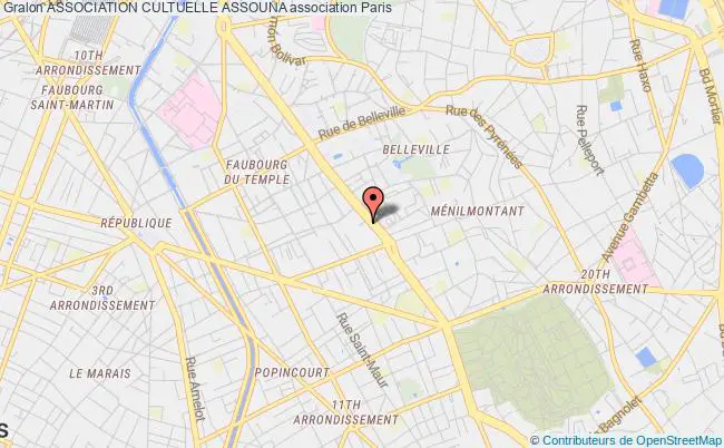 plan association Association Cultuelle Assouna Paris