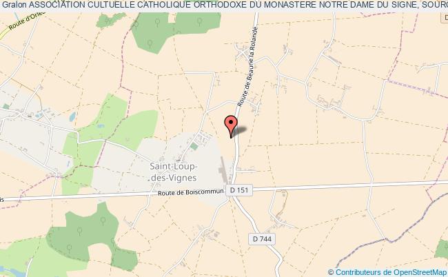 plan association Association Cultuelle Catholique Orthodoxe Du Monastere Notre Dame Du Signe, Source Vivifiante Saint-Loup-des-Vignes