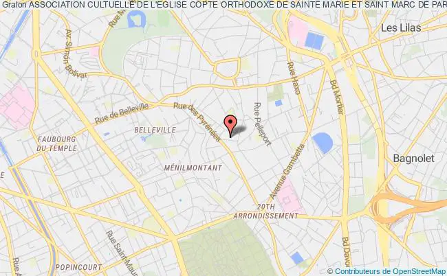 plan association Association Cultuelle De L'eglise Copte Orthodoxe De Sainte Marie Et Saint Marc De Paris Paris