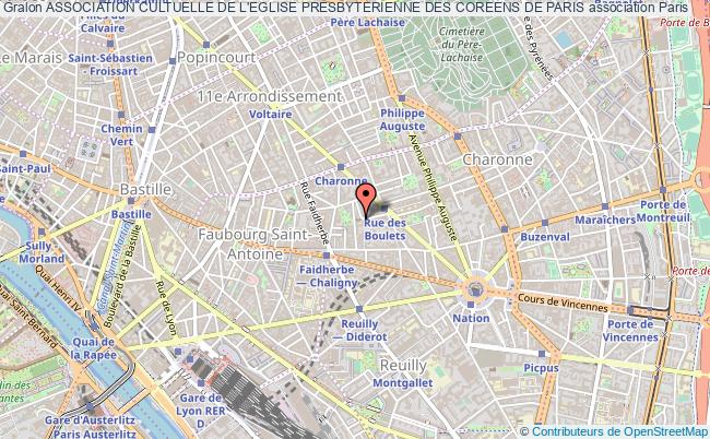 plan association Association Cultuelle De L'eglise Presbyterienne Des Coreens De Paris Paris