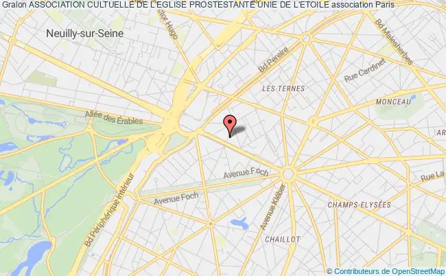 plan association Association Cultuelle De L'eglise Prostestante Unie De L'etoile Paris