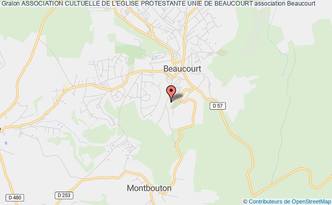 plan association Association Cultuelle De L'eglise Protestante Unie De Beaucourt Beaucourt