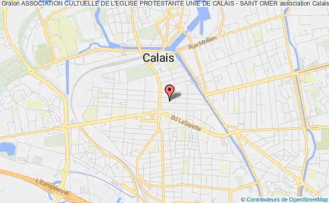 plan association Association Cultuelle De L'eglise Protestante Unie De Calais - Saint Omer Calais