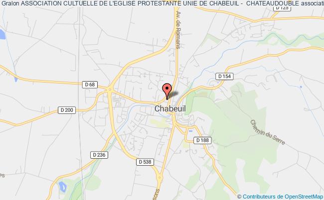 ASSOCIATION CULTUELLE DE L'EGLISE PROTESTANTE UNIE DE CHABEUIL -  CHATEAUDOUBLE