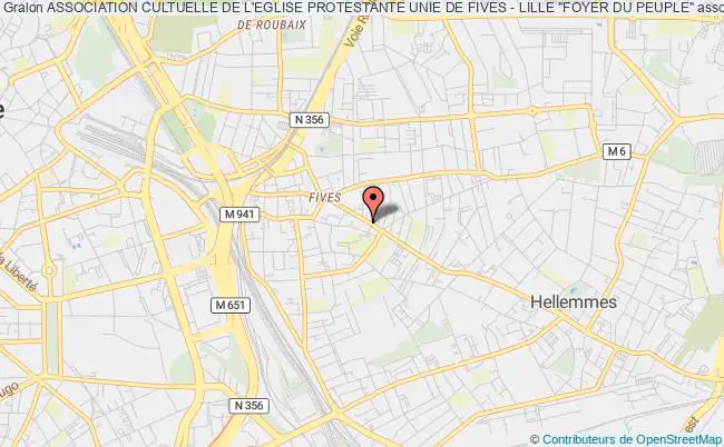 plan association Association Cultuelle De L'eglise Protestante Unie De Fives - Lille "foyer Du Peuple" Lille