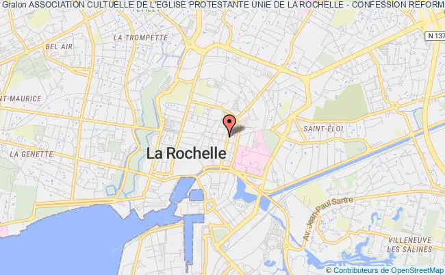 plan association Association Cultuelle De L'eglise Protestante Unie De La Rochelle - Confession Reformee La Rochelle