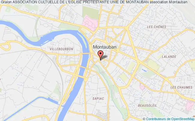 plan association Association Cultuelle De L'eglise Protestante Unie De Montauban Montauban