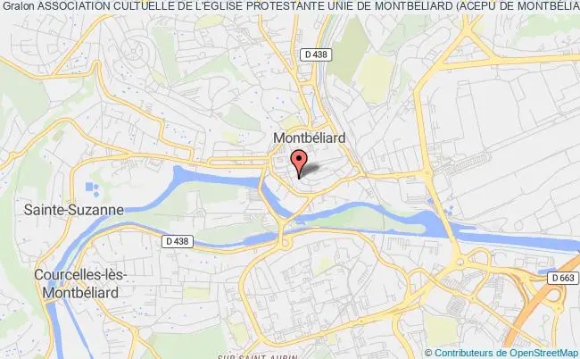 plan association Association Cultuelle De L'eglise Protestante Unie De Montbeliard (acepu De MontbÉliard) Montbéliard