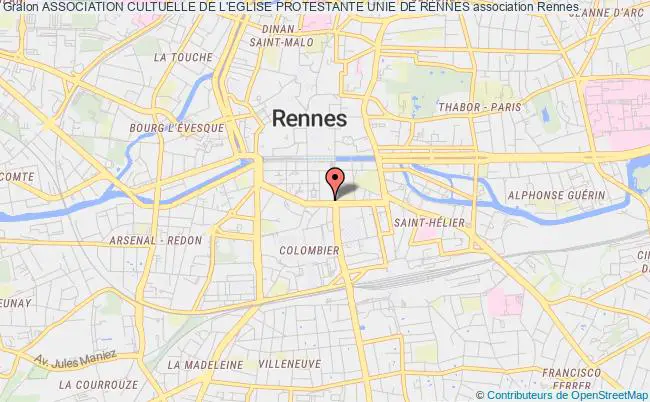 plan association Association Cultuelle De L'eglise Protestante Unie De Rennes Rennes
