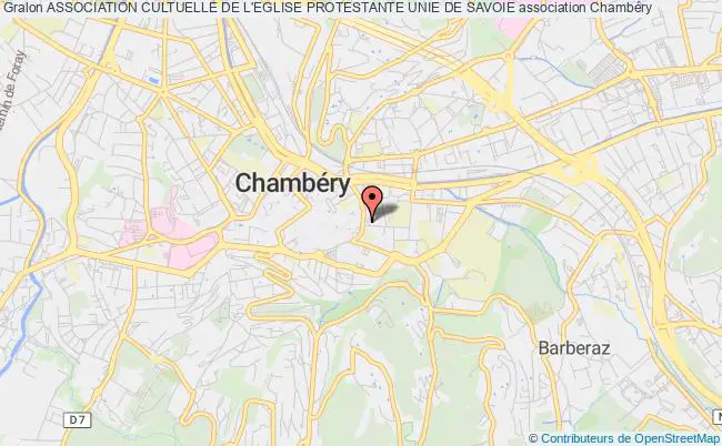 plan association Association Cultuelle De L'eglise Protestante Unie De Savoie Chambéry