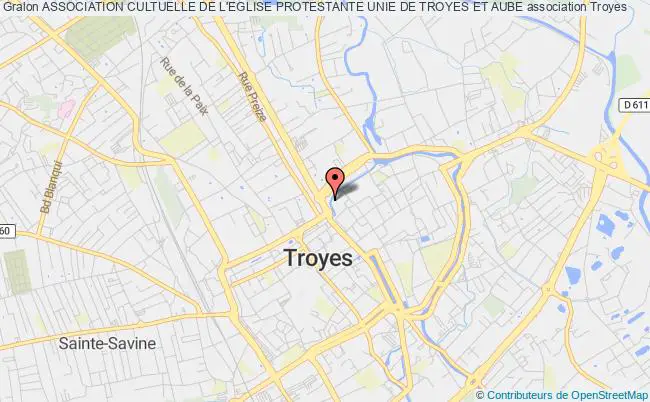 plan association Association Cultuelle De L'eglise Protestante Unie De Troyes Et Aube Troyes