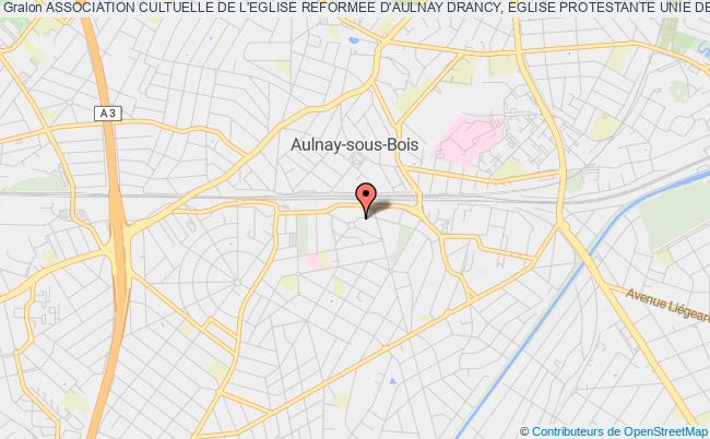 plan association Association Cultuelle De L'eglise Reformee D'aulnay Drancy, Eglise Protestante Unie De France Aulnay-sous-Bois