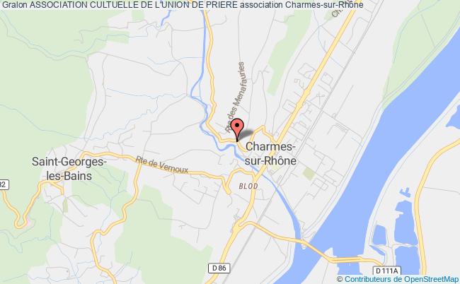 plan association Association Cultuelle De L'union De Priere Charmes-sur-Rhône