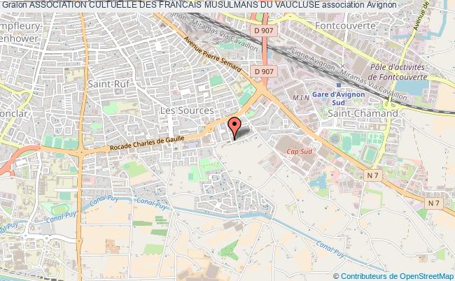plan association Association Cultuelle Des Francais Musulmans Du Vaucluse Avignon