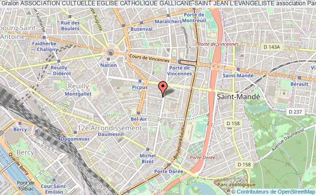 plan association Association Cultuelle Eglise Catholique Gallicane-saint Jean L'evangeliste Paris