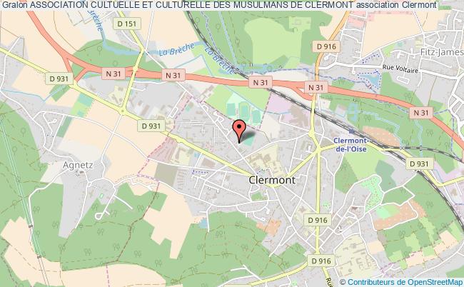plan association Association Cultuelle Et Culturelle Des Musulmans De Clermont Clermont