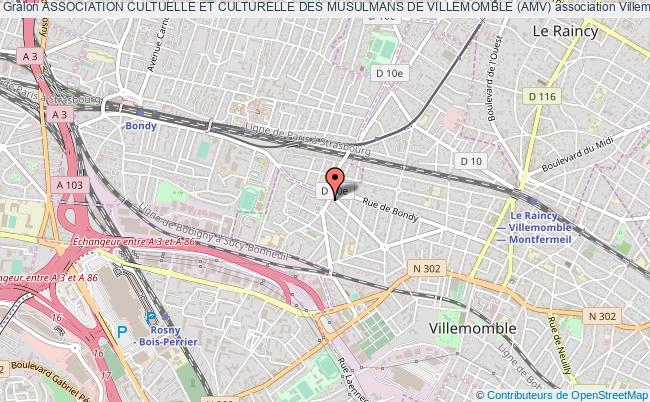 plan association Association Cultuelle Et Culturelle Des Musulmans De Villemomble (amv) Villemomble