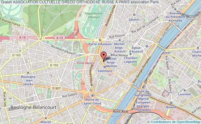 plan association Association Cultuelle Greco Orthodoxe Russe A Paris Paris