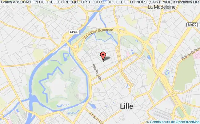 plan association Association Cultuelle Grecque Orthodoxe  De Lille Et Du Nord (saint Paul) Lille
