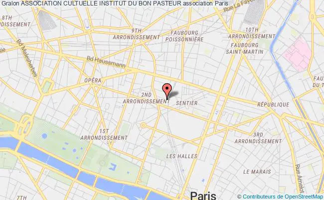 plan association Association Cultuelle Institut Du Bon Pasteur Paris