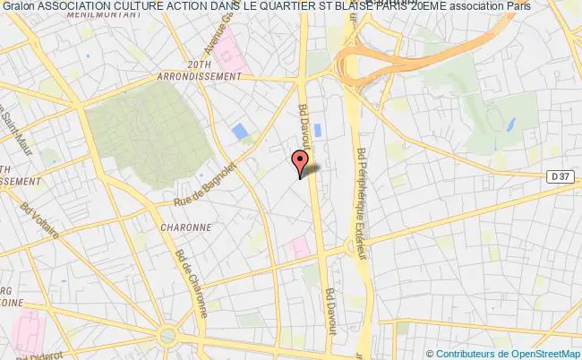 plan association Association Culture Action Dans Le Quartier St Blaise Paris 20eme Paris