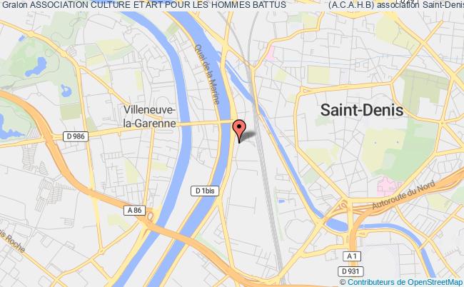 plan association Association Culture Et Art Pour Les Hommes Battus                 (a.c.a.h.b) Saint-Denis