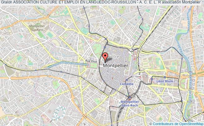 plan association Association Culture Et Emploi En Languedoc-roussillon - A. C. E. L. R Montpellier