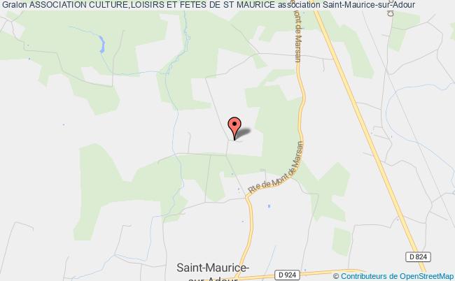 plan association Association Culture,loisirs Et Fetes De St Maurice Saint-Maurice-sur-Adour