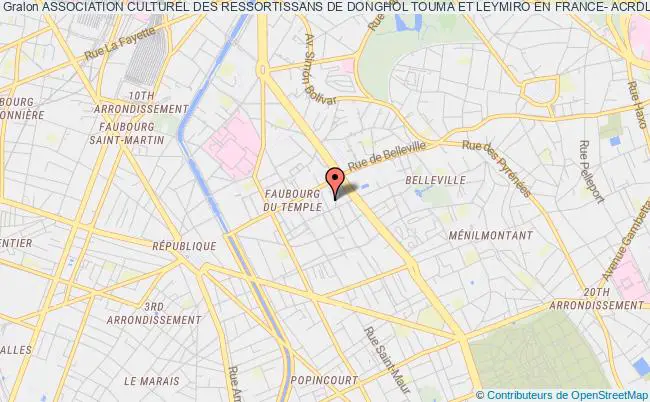 plan association Association Culturel Des Ressortissans De Donghol Touma Et Leymiro En France- Acrdlf Paris