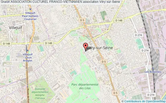 plan association Association Culturel Franco-vietnamien Vitry-sur-Seine